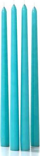 Miniatura 51 de CANDWAX Paquete de 4 velas cónicas blancas, sin goteo, de combustión lenta, sin perfume, de 12 pulgadas, ideales para mesa de comedor, candelabros