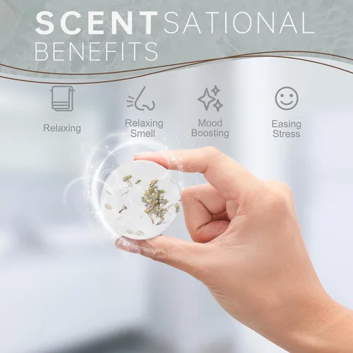 Miniatura 5 de SWCANDY - Vaporizadores de ducha de aromaterapia, regalos de cumpleaños para mujeres, esenciales de viaje, 8 piezas de menta de coco, bombas de baño