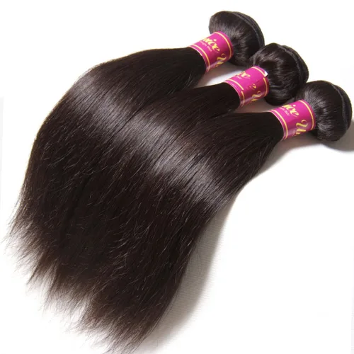 Miniatura 5 de Cabello 7 a malayo liso, 4 paquetes sin procesar, vírgenes, extensiones de pelo, cabello humano con longitudes mixtas, 100% cabello humano