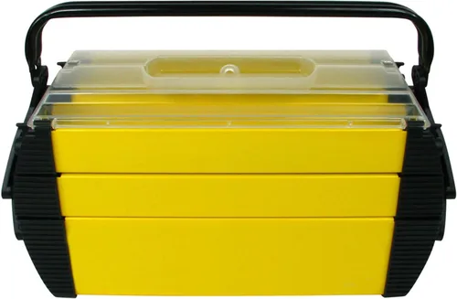 Miniatura 2 de Caja de Herramientas Portátil con Ruedas - Baúl Apilable 3 en 1 para Talleres y Salas de Manualidades - Mango Cómodo Plegable y Pestillos por