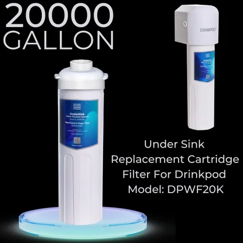 Miniatura 3 de Cartucho de filtro de agua de repuesto de 20,000 galones para sistema de agua debajo del fregadero Drinkpod