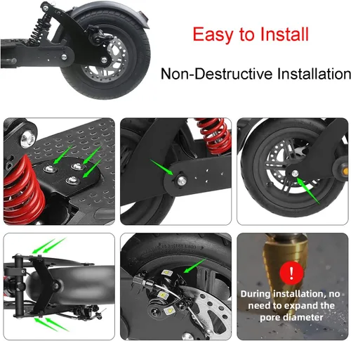 Miniatura 3 de MIMIRACLE Kit de suspensión trasera para scooter eléctrico compatible con Xiaomi M365 1S Scooter eléctrico Amortiguador Conjunto de horquilla