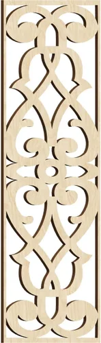 Miniatura 44 de 9 3/8"W x 24 3/8"H x 1/4"T Bellaire Decorativos Paneles de pared de madera calado, abedul
