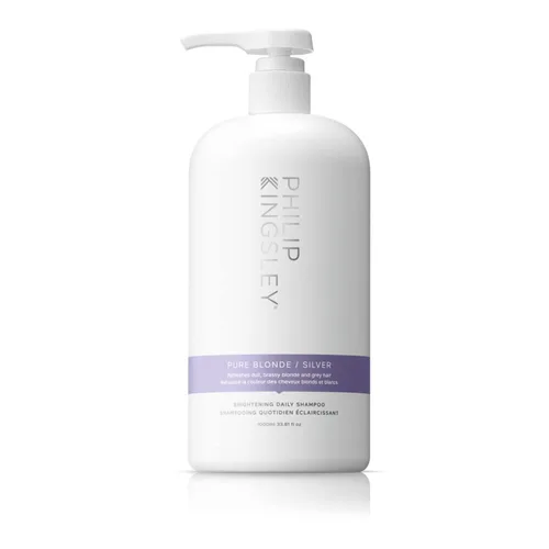 PHILIP KINGSLEY Champú iluminador rubio puro/morado plateado | Champú corrector de color para cabello rubio, plateado, gris, platino, decolorado,