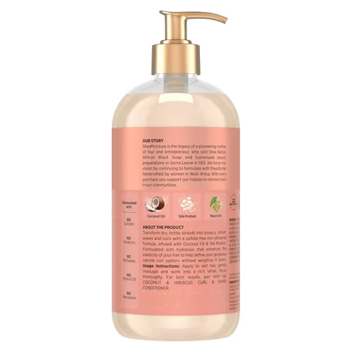 Miniatura 2 de SheaMoisture Champú de coco e hibisco, para cabello grueso y rizado, para limpiar e hidratar, 24 onzas