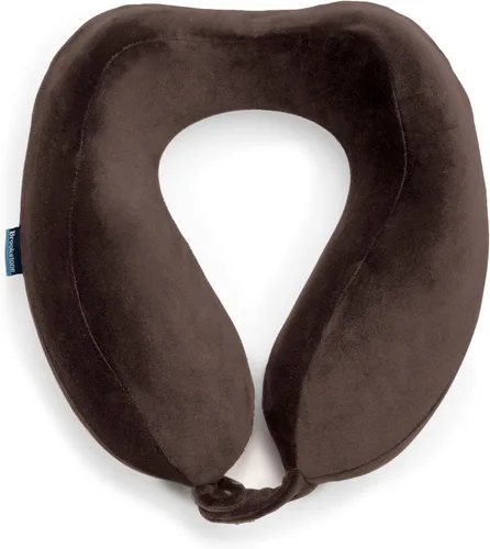 Miniatura 9 de Almohada de viaje para el cuello Brookstone - Almohada de espuma viscoelástica rellenable contorneada y ligera para el cuello, para dormir