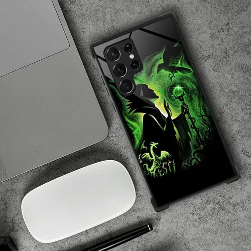 Miniatura 6 de CARLOCA Funda compatible con Samsung Galaxy S22 Ultra, diseño de dama mágica verde, ultra protección, a prueba de golpes, de silicona suave, TPU