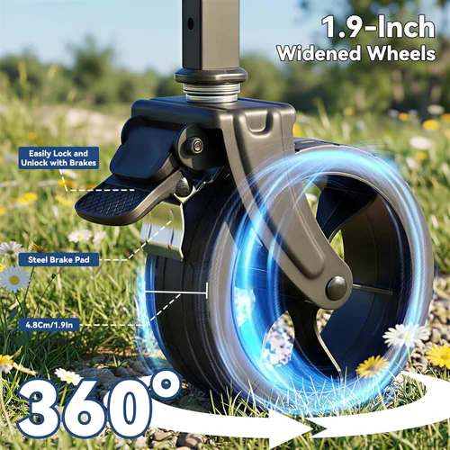 Miniatura 4 de Whitsunday Carro plegable 2 en 1, carros utilitarios resistentes con ruedas grandes todo terreno para campamento, jardín, playa, deportes