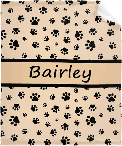 Miniatura 16 de Manta personalizada para perro, impresión de pata personalizada, regalo súper suave para mascotas, 30 x 40 pulgadas, tamaño pequeño y mascota