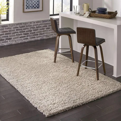 Miniatura 27 de Unique Loom Zuniga Solid Shag Collection alfombra moderna de felpa negra de área (7' 0 x 10' 0)