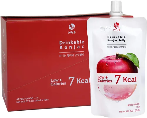 Miniatura 2 de JELLY B Gelatina de Konjac Bebible (10 paquetes de 5.1 fl oz) – 0 gramos de azúcar, solo 6 kcal cada paquete (Manzana)