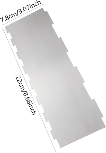 Miniatura 2 de Raspador de acero inoxidable de 8.6 pulgadas para tartas, raspador de metal para nivelador más suave para tartas, peine para decoración de pasteles