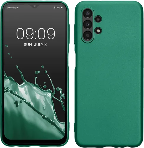 Miniatura 29 de kwmobile Funda compatible con Samsung Galaxy A23 4G / 5G - Funda de silicona TPU metálica suave y delgada - Rojo oscuro metálico