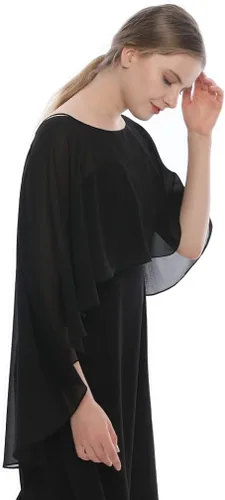 Miniatura 5 de EVQ Capelets - Chales y envolturas de gasa para vestido de noche capas de boda