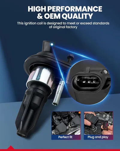 Miniatura 2 de Bobina de encendido KAX UF303 Paquete de 6 unidades Compatible con Trailblazer, Envoy XL, H3, Trailblazer EXT, Rainier, i-370, i-350, i-290, i-280