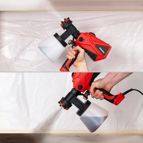 Miniatura 4 de NoCry HVLP Pistola pulverizadora de pintura eléctrica – Pistola de pintura de 40.6 fl oz/min o rociador de manchas con flujo de aire ajustable