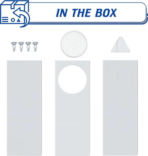 Miniatura 7 de Kit de ventana de aire acondicionado portátil para manguera de escape de 5 pulgadas de diámetro, paneles de sellado de ventana ajustables de 59