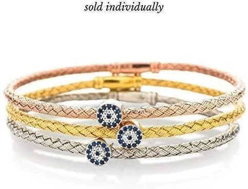Miniatura 4 de Pulsera de plata de ley contra el mal de ojo para mujer