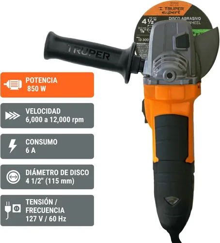 Miniatura 4 de Amoladora angular 4-1/2 ', ERGO PRO 800 W