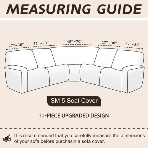 Miniatura 8 de Arfntevss Fundas de sofá seccional reclinable de terciopelo, Funda de sofá seccional de esquina para sofá reclinable, Funda elástica suave