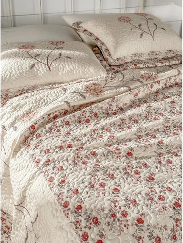 Miniatura 4 de BrylaneHome Colcha bordada Margaret - King, rosa