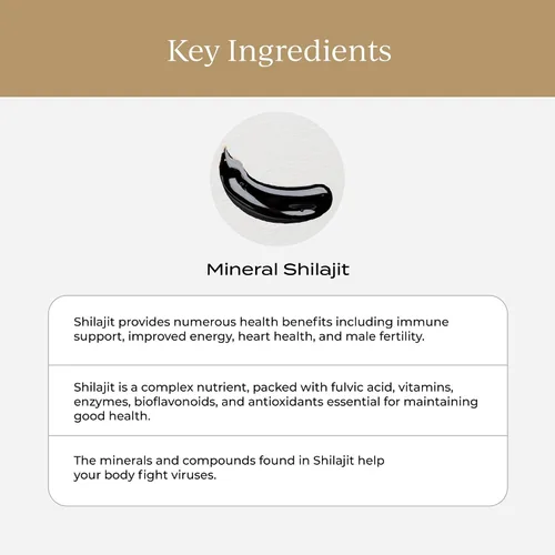 Miniatura 4 de CYMBIOTIKA Resina Shilajit pura del Himalaya de 500 mg – 84+ oligoelementos minerales, alta potencia con oro elemental y ácido fúlvico