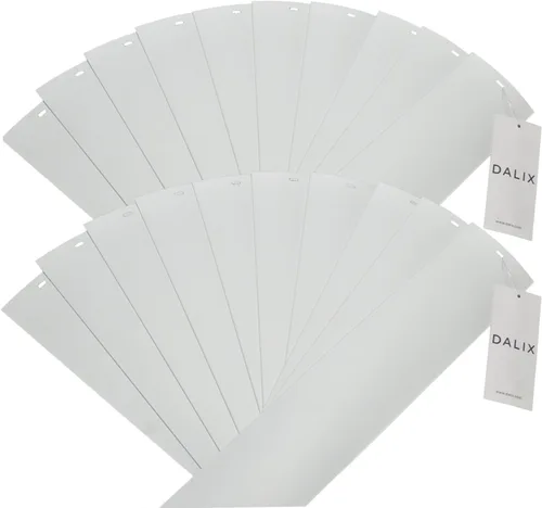 Miniatura 15 de DALIX - Láminas de repuesto para persianas verticales de PVC, curvadas, lisas, color marfil, 82.5 x 3.5 (paquete de 2)