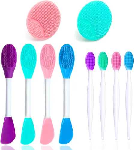 Miniatura 13 de Juego de 5 piezas de limpiador de silicona, cepillo para exfoliar labios, cepillo de limpieza facial de silicona, herramienta aplicadora facial y 2