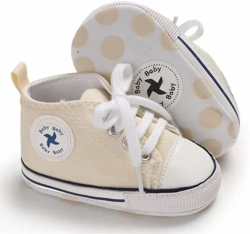Miniatura 2 de Sekantrol Zapatos unisex para bebés, niñas y niños, suela suave, lona para recién nacidos, primeros pasos, zapatillas altas antideslizantes