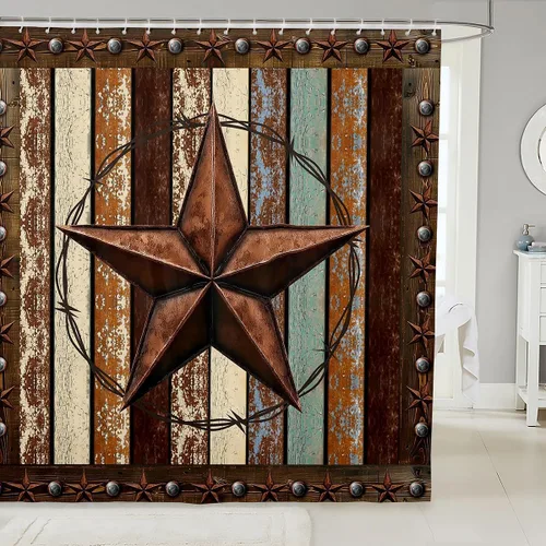 Miniatura 27 de Lindas cortinas de ducha para niños, cortinas rústicas de gallina, decoración de dormitorio de niñas y adultos, girasoles animales, plantas