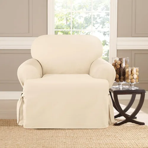 Miniatura 2 de SureFit Funda de cojín en T de algodón pesado para sillón de pato – Funda de una pieza, ajuste tejido relajado, 100% algodón, lavable a máquina