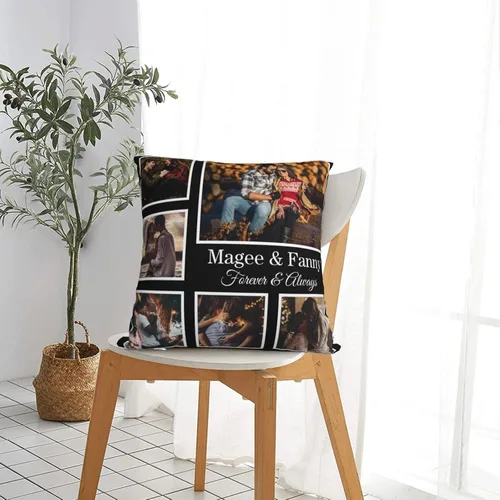 Miniatura 7 de Funda de almohada personalizada con foto de pareja con imagen personalizada con tus seres queridos, regalos personalizados con foto, regalos