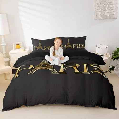 Miniatura 44 de Erosebridal Juego de ropa de cama de pingüinos, funda de edredón de animales antárticos para niños y niñas, funda de edredón estilo caricatura