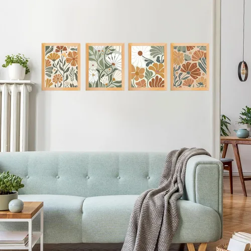 Miniatura 6 de Yeaqee Juego de 4 piezas de arte de diamantes, pintura de bricolaje para adultos, decoración estética de diamantes, decoración de habitación, lindas