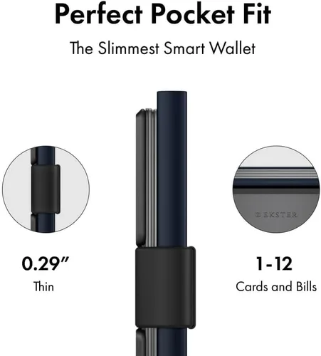 Miniatura 18 de Ekster Aluminum Cardholder Wallet for Men Metal Wallets with RFID Blocking Layer Slim & Minimalist Aluminum Wallet with Push Button for Quick