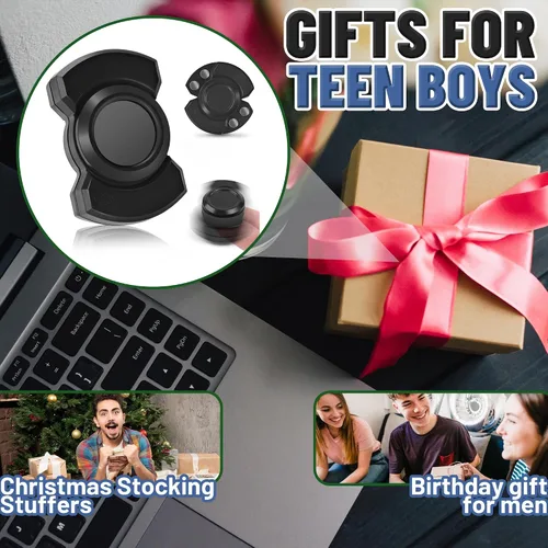 Miniatura 6 de Juguete giratorio 3 en 1 para adultos, deslizador de metal, con clicker, magnético para hombres adultos, juguete de escritorio de oficina, alivio