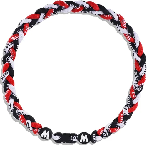 Miniatura 14 de Willtok Collar de béisbol prémium de 18 pulgadas con cuerda trenzada de nailon con diseño Tornado