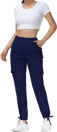 Miniatura 3 de Dafensi Cargo Pants for Women High Waisted Casual Joggers Pants Adjustable Waist Hiking Cargos with 6 Pockets