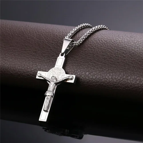 Miniatura 3 de U7 Russian Orthodox Cross PendantPraying HandsIchthys Sign for Men Women Stainless Steel 18K Gold Plated Jesus Pendant Christian Religious