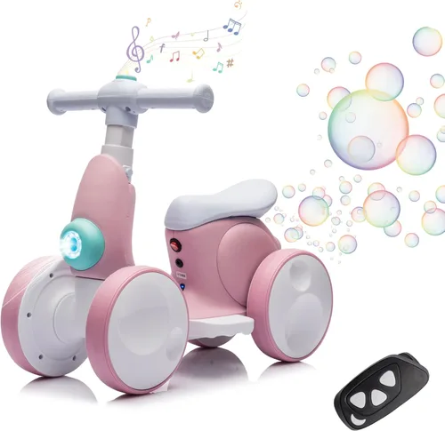 Miniatura 11 de Bicicleta de equilibrio eléctrica 6V para bebés de 1 año, niños y niñas, juguetes para montar de 12 a 48 meses, bicicleta de equilibrio para niños