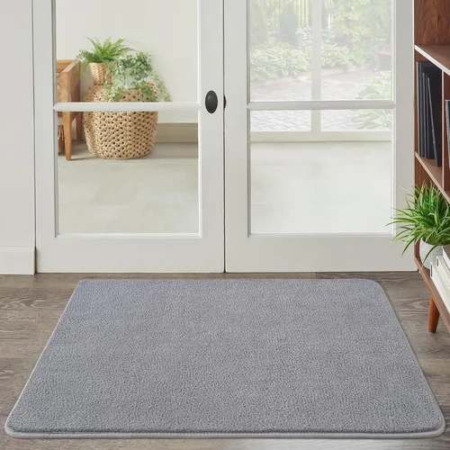 Miniatura 29 de Keeko Alfombras de área de 4 x 6 pies para sala de estar, alfombra suave y moderna de espuma viscoelástica para dormitorio, alfombra
