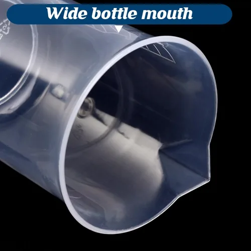Miniatura 6 de 6 vasos de plástico de laboratorio de 3.4 fl oz, tazas medidoras transparentes con escala graduada y boquilla de vertido para experimentos