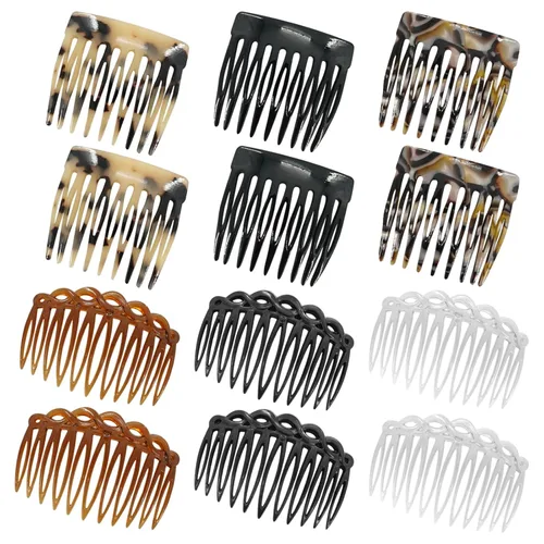 12 peines laterales franceses para el cabello, accesorios decorativos pequeños para el cabello, pinzas de sujeción fuerte, pinzas para velo de boda,