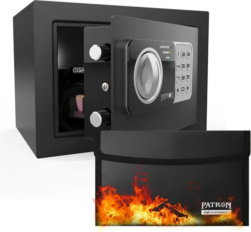 Miniatura 11 de PATRON Pequeña caja fuerte con llave, mini caja fuerte para dinero, pequeñas cajas fuertes para monedas para el hogar con código, pequeña caja