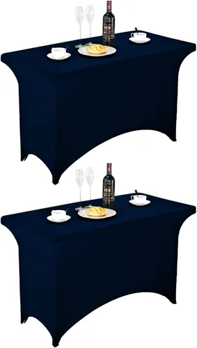 Miniatura 194 de FORLIFE - Funda de mesa de elastano, mantel ajustado de 4 pies para mesas rectangulares, funda elástica para patio, universal para bodas, banquetes