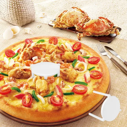 Miniatura 5 de Toyvian 100pcs soporte blanco plástico pizza trípode pila para restaurante contenedor pizza cajas