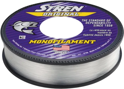 Stren - Línea de pesca monofilamento original Transparente/azul fluorescente