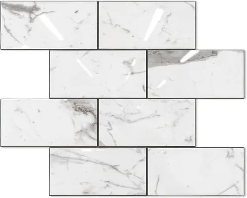 Miniatura 13 de STICKGOO Azulejos de Subway de 10 Hojas para Despegar y Pegar para Salpicadero, Azulejos de Vinilo Autoadhesivos Negros para Pared, Salpicadero