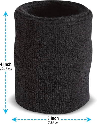 Miniatura 4 de Suddora Muñequeras de Brazo, Bandas Gruesas de Algodón Absorbentes y Transpirables para Entrenamiento, Gimnasia, Baloncesto, Tenis y Fútbol