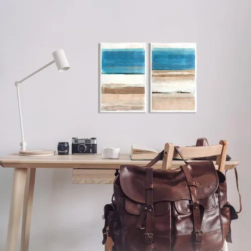Miniatura 2 de Stupell Industries Flora Kouta - Juego de 2 placas de pared abstractas de abstracción náutica